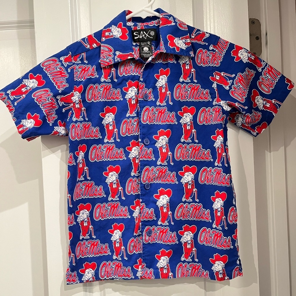 Ole Miss Button Down - Retro and Rare Colonel Reb Mascot Design